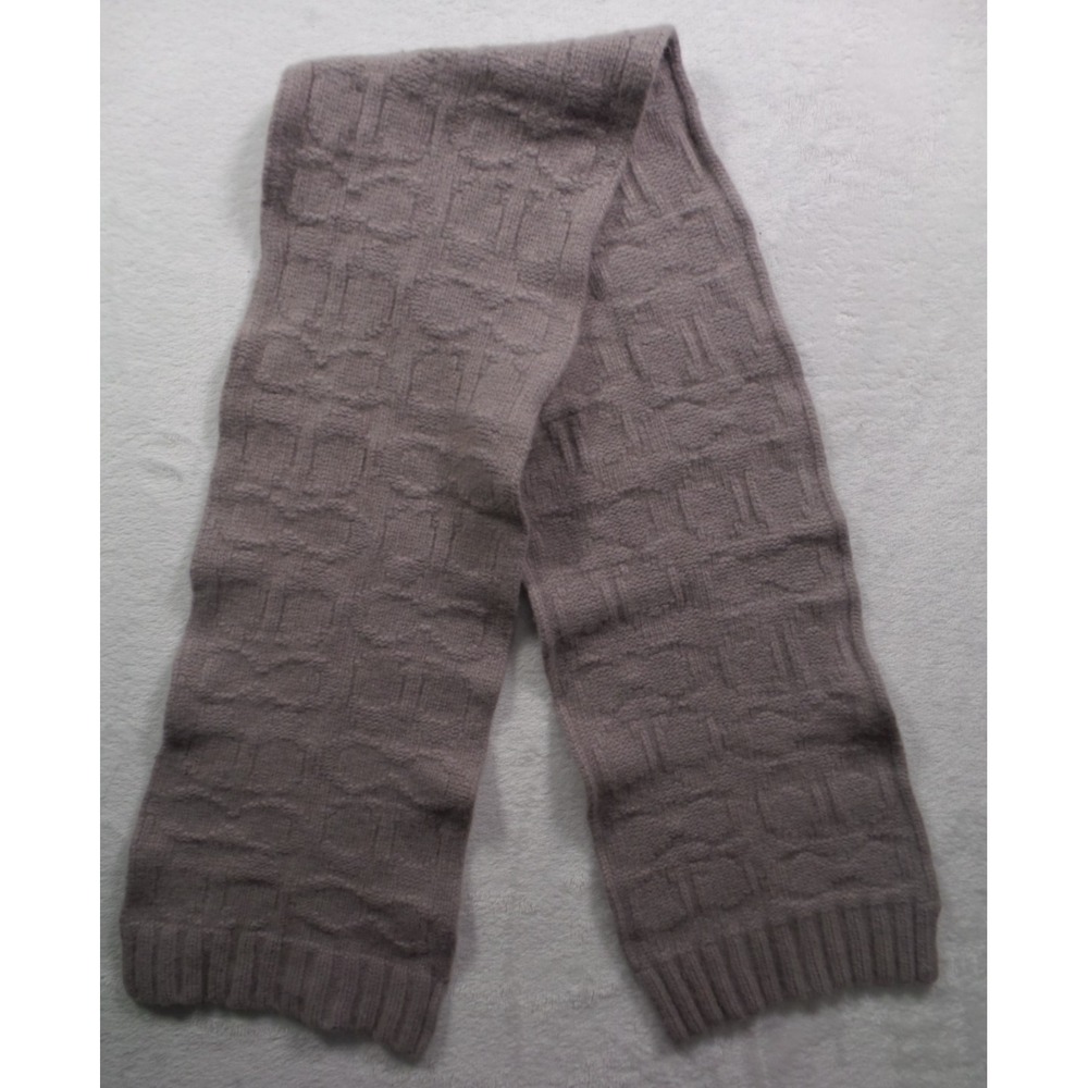 Coach Scarf Womens One Size Gray Knit Comfort Angora Wool‎ Blend Soft